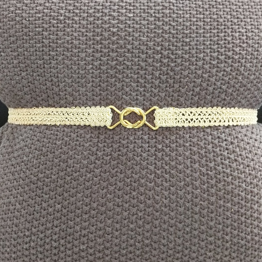 Cream Stretch Belt